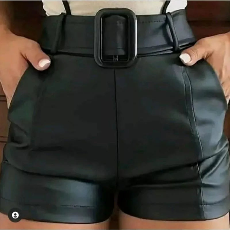 Cirrê Women's Leather Belt Short High Waist Short S to G3