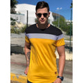 Camisa masculina Longline listrada, camiseta oversized em listra, blusa quadriculada, camiseta