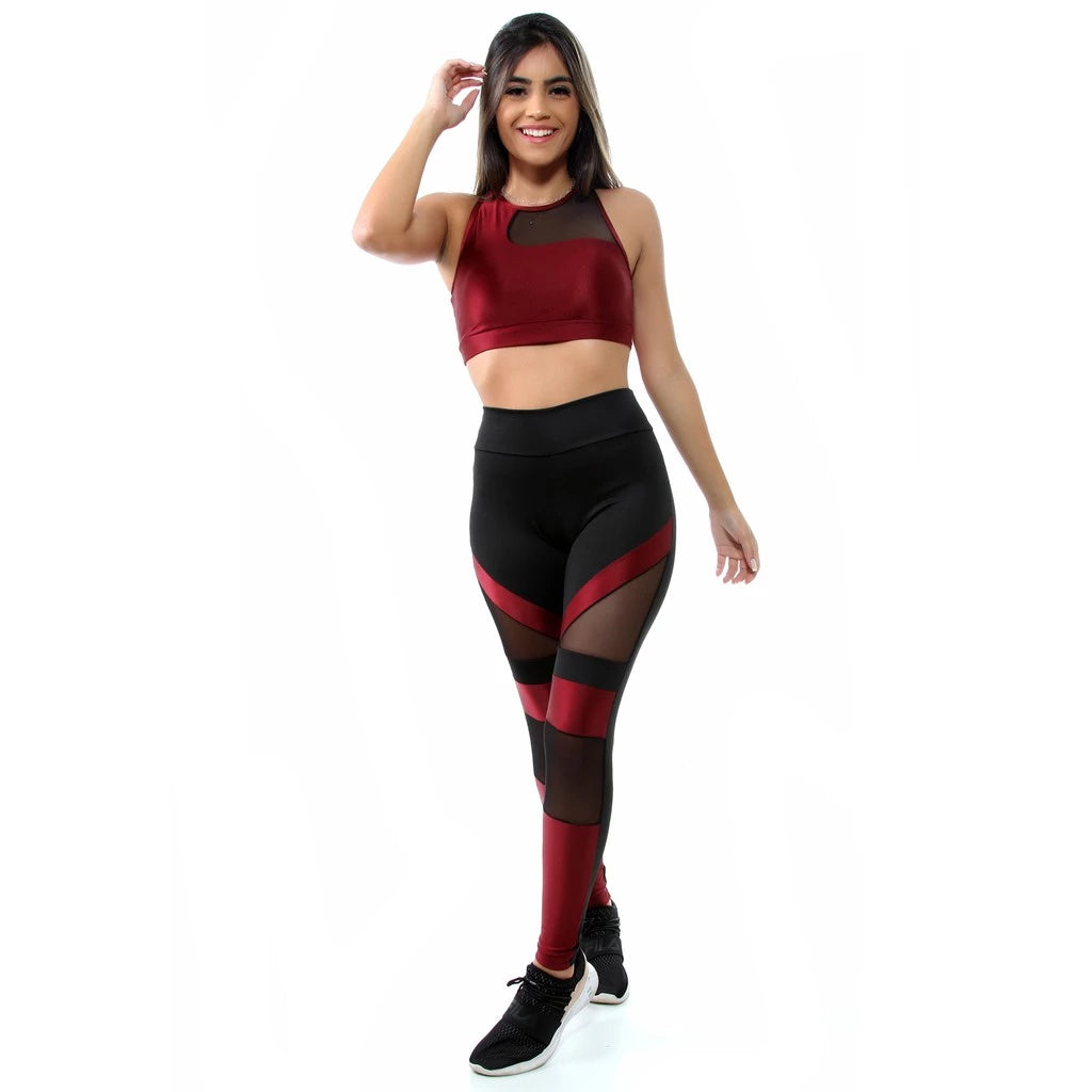 Conjunto Legging Detalhe em Tule + Top C/bojo 10577/10657