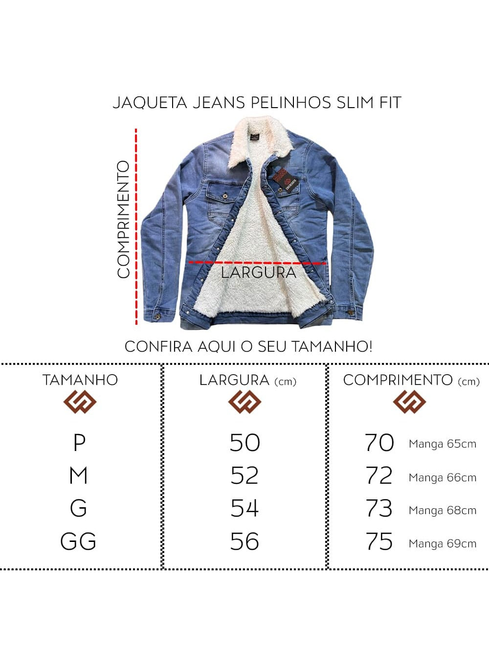 Jaqueta Jeans Slim Fit Forrada Com Pelo Interno E Na Gola Forro Pelinho Premium