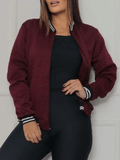 Promoção Jaqueta Bomber Feminina Blusa Com Ziper Casaco Inverno Top