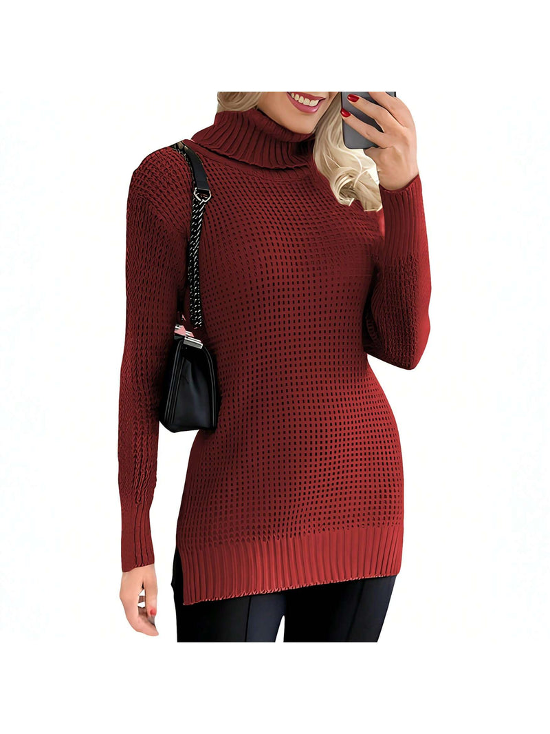 Blusa de frio gola alta role minivest tricot