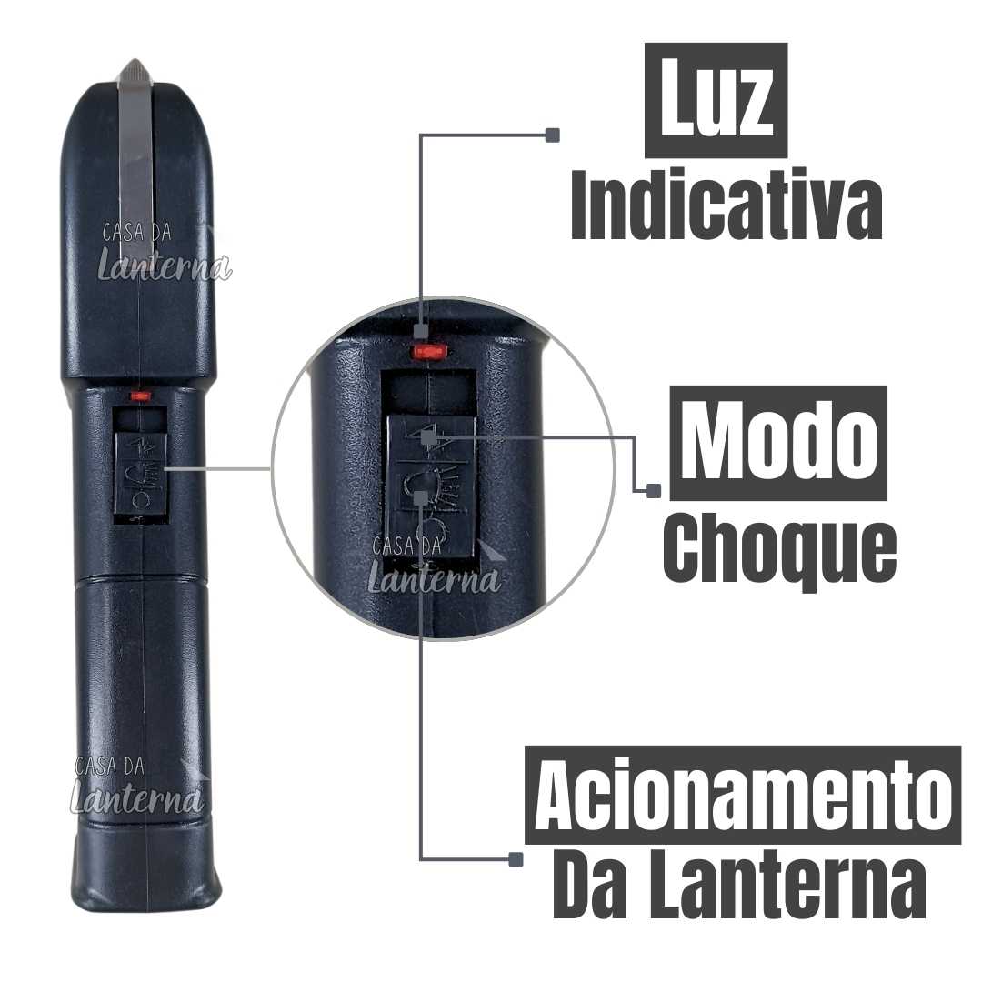 Máquina de Choque Taser 928 Type C/ Lanterna Led (G)