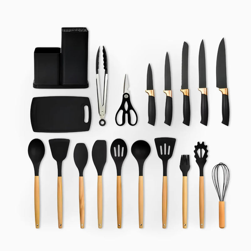 Kit Utensílios de Cozinha Jogo Completo 19 Peças