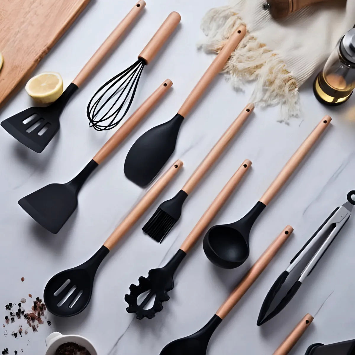 Kit Utensílios de Cozinha Jogo Completo 19 Peças