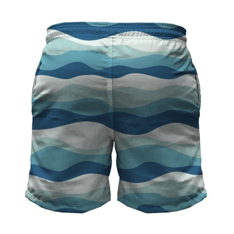 Short Beach Tennis Ondas Elastano Masculino com Bolsos