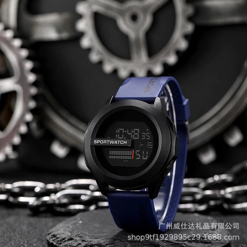 Men's Electronic Watch Simple Round Sports Fashion