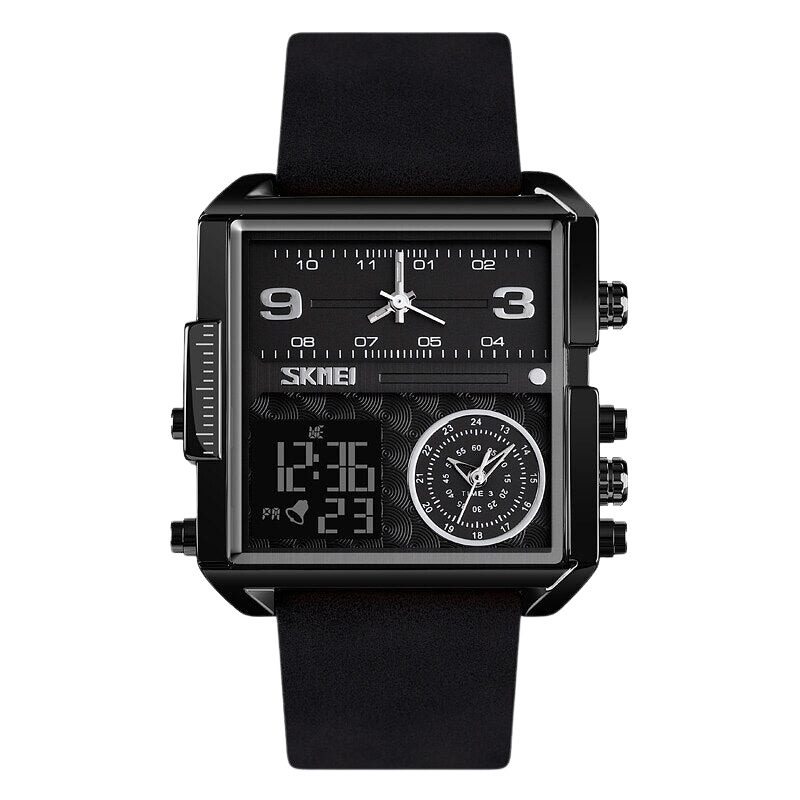 Skmei Men's Square Luxury Watch with Chronograph and Date