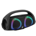 Alto-falante Bluetooth portátil à prova d'água, alta potência, luz colorida RGB, subwoofer