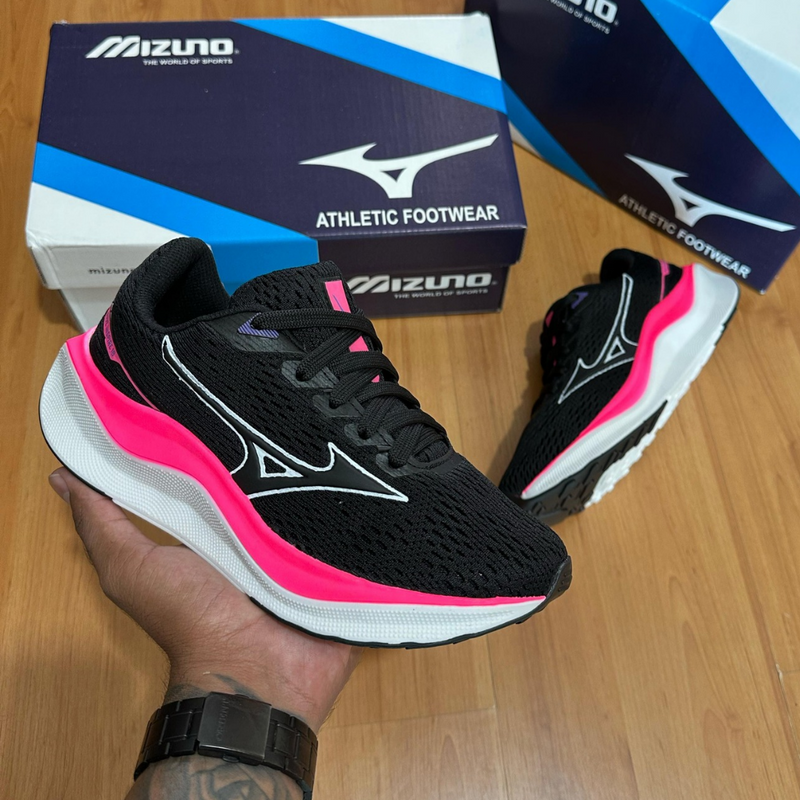 Tênis Mizuno Wave Inspire 18 – Performance, Conforto e Estabilidade Preto