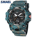 SMAEL Original Men's Watch Fashion Waterproof Military Watches Digital Casual Camouflage 8008M