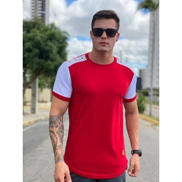 Camisa masculina Longline, camisa oversized masculino