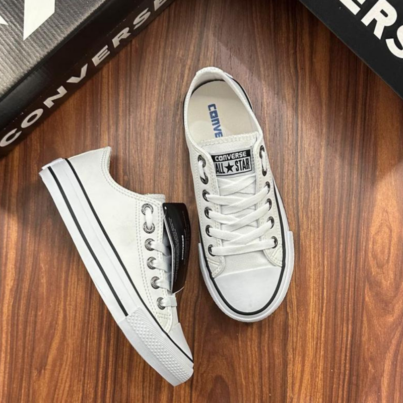 All Star Baixo Branco PU – Linha Prime