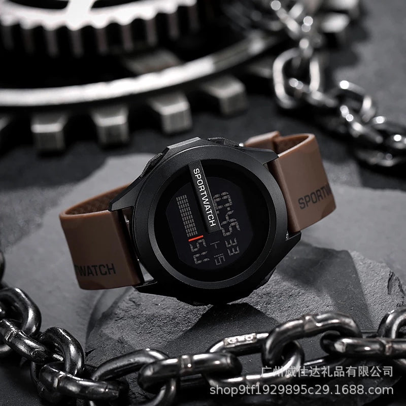 Men's Electronic Watch Simple Round Sports Fashion