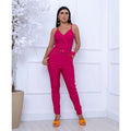 strappy formal jumpsuit with belt