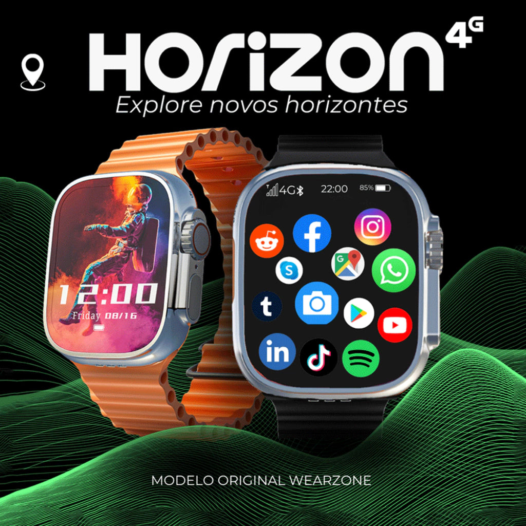 Smart Watch Horizon 4G Tela Amoled Com ChatGpt