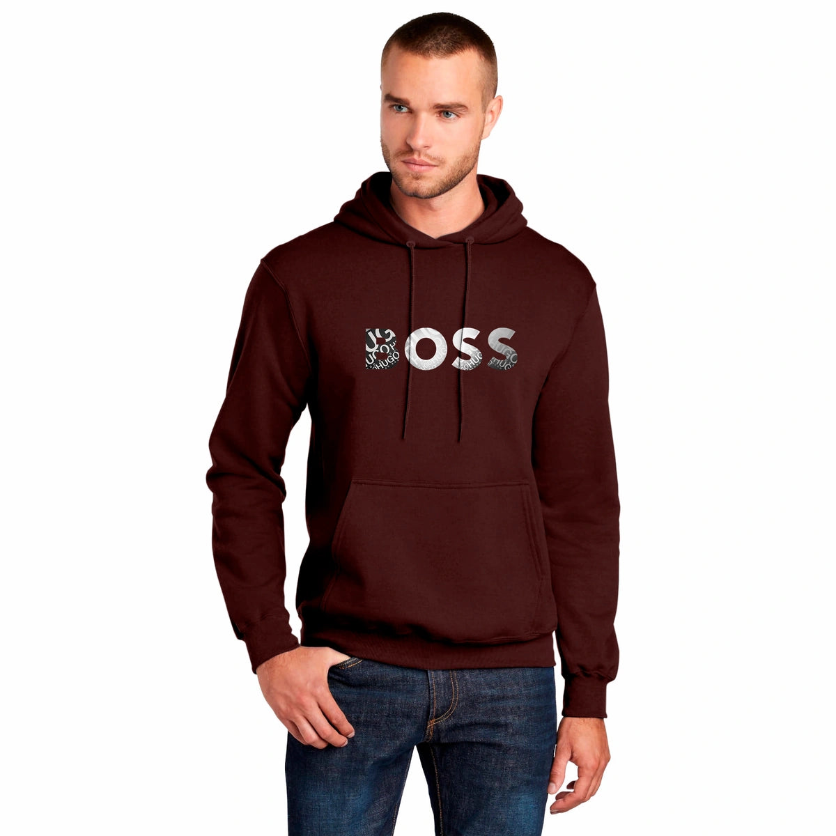 Blusa Moletom Hugo Boss Big Logo com Capuz