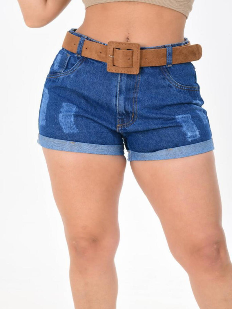 Shorts Jeans Com Cinto