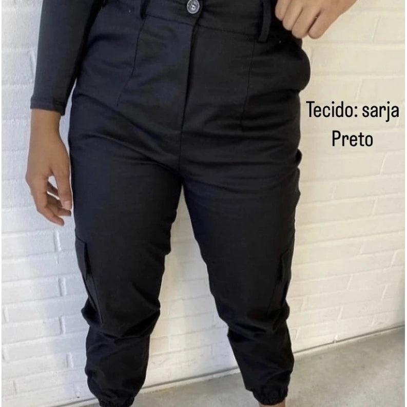 Jogger cargo pants Skater twill with pocket Women