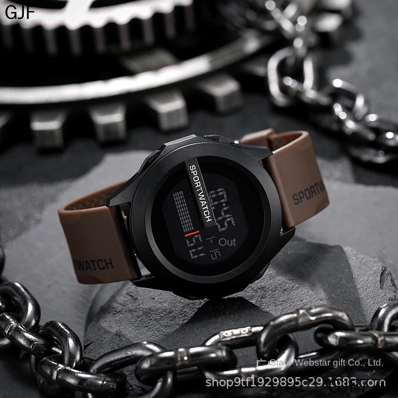 Men's Electronic Watch Simple Round Sports Fashion