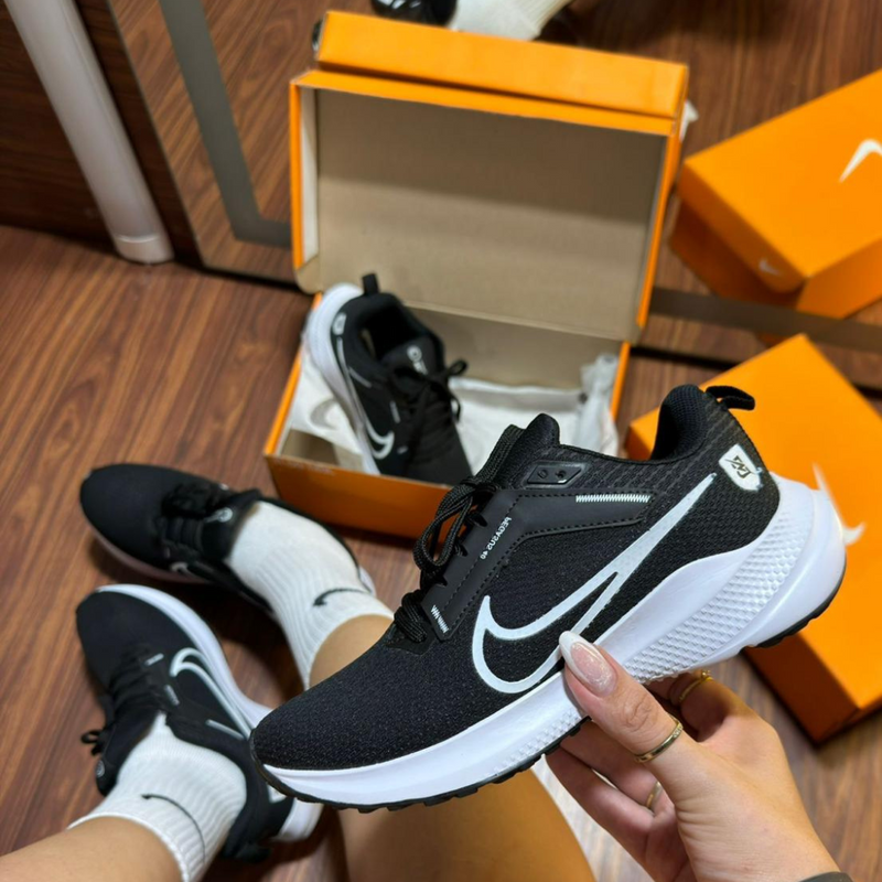 Tênis Masculino Feminino Nike Pegasus Preto Branco