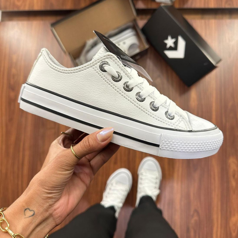 All Star Baixo Branco PU – Linha Prime