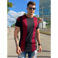 Camisa Longline masculina listrada Oversized em algodão fio 30.1 Penteado, camiseta Longline.