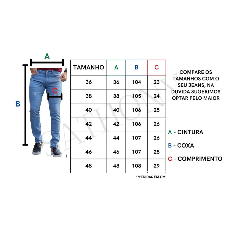 Kit 3 Calça Jeans Masculina Skinny Lycra Qualidade Premium C/ Lycra