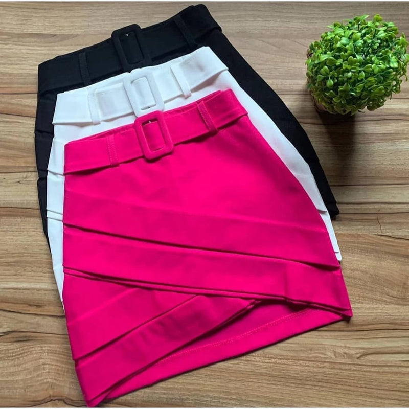 Women's Belt Skirt High Waist Skirt