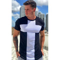 Camisa Longline masculina listrada Oversized em algodão fio 30.1 Penteado, camiseta Longline.