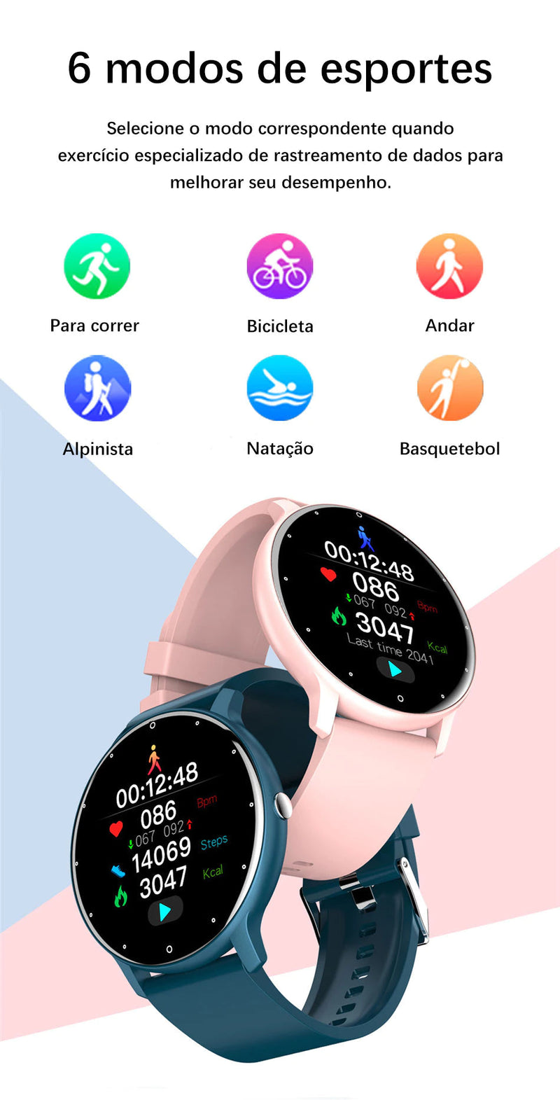 Relógio Inteligente Smart watch  -  IOS e Android.