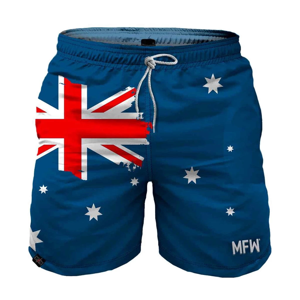 Tactel Men's Australian Flag Short with Pockets