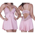 Sexy Lace Cupless Nightgown With Adjustable Panties - Sensual Open Back