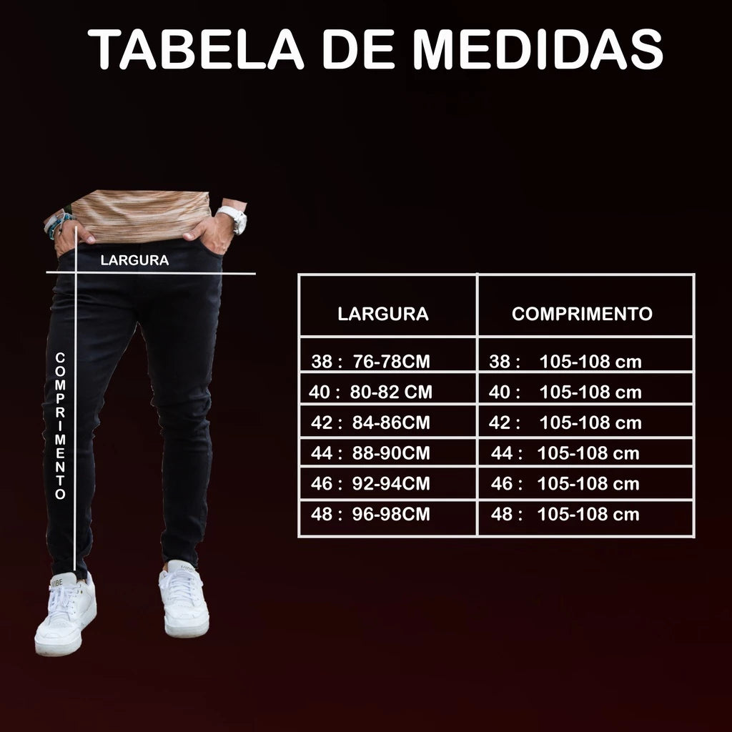 Calça Jeans Masculina Skinny Lycra Com Elastano