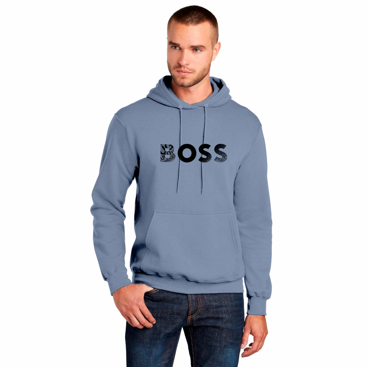 Blusa Moletom Hugo Boss Big Logo com Capuz