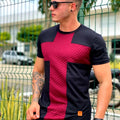 Oversized striped men's Longline shirt in 30.1 combed cotton, Longline t-shirt.