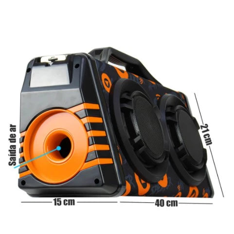 Large Powerful Portable Bluetooth Speaker with Microphone 60W Multimedia XDG-37 BRAND XTRAD