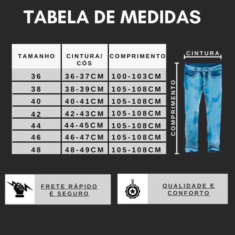 Calça Jeans Skinny Elastano Colada Azul Claro Masculina Premium