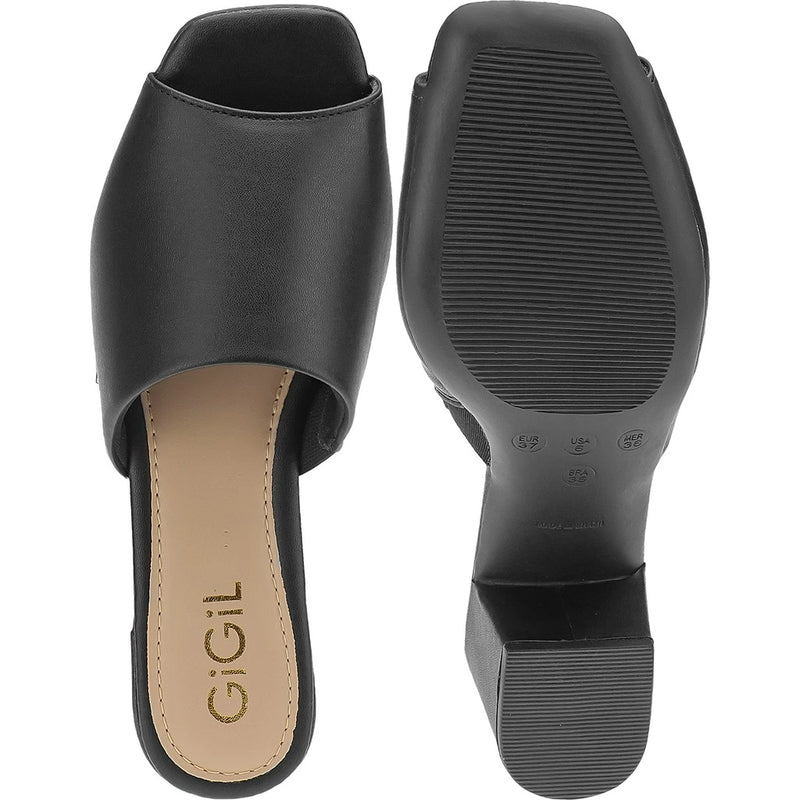 Tamanco Feminino GiGiL Chinelos Mule Slide Salto Alto Médio Moda