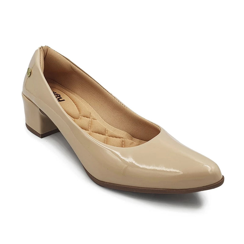 Women's Pumps, Soft, Comfort, Low Heel, Varnish - Lofty