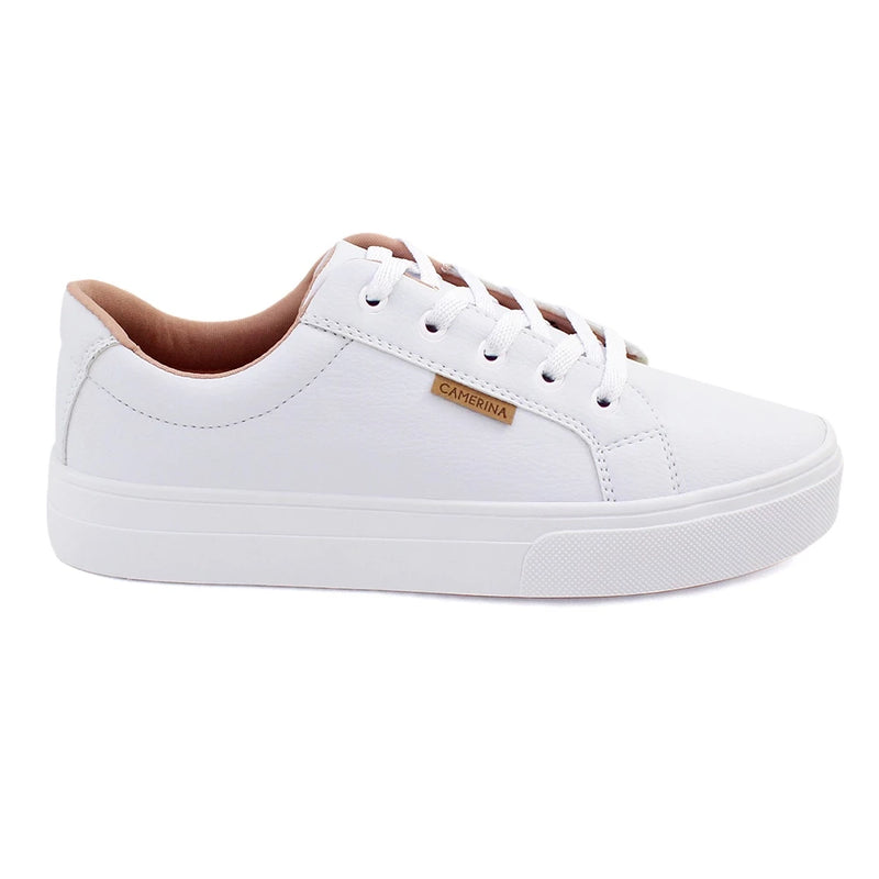 Tênis Branco Feminino Sola Alta Sapatênis Casual Original