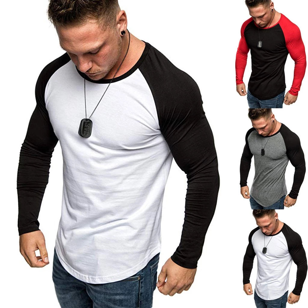 Blusa Masculina Manga Longa Raglan