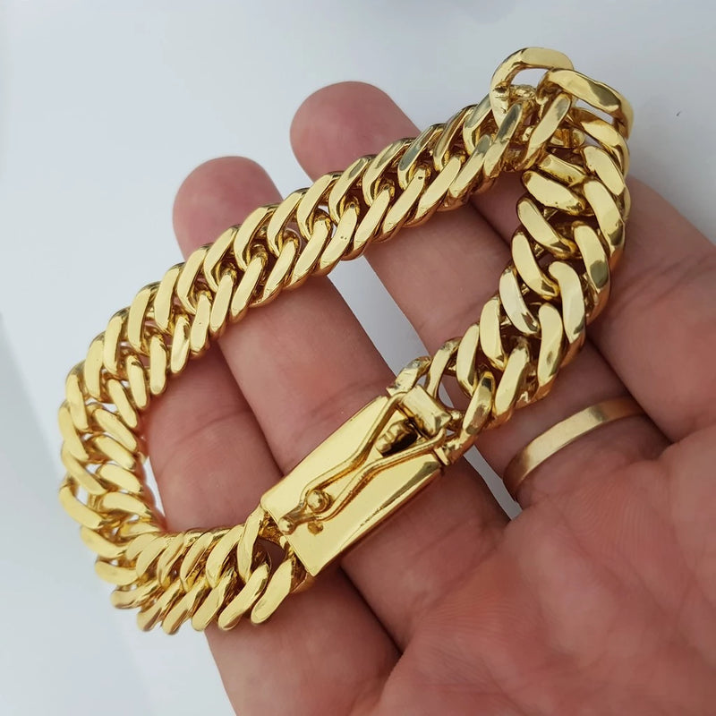 Lacraia Grumet Bracelet 13mm Men's 18k Gold Plated