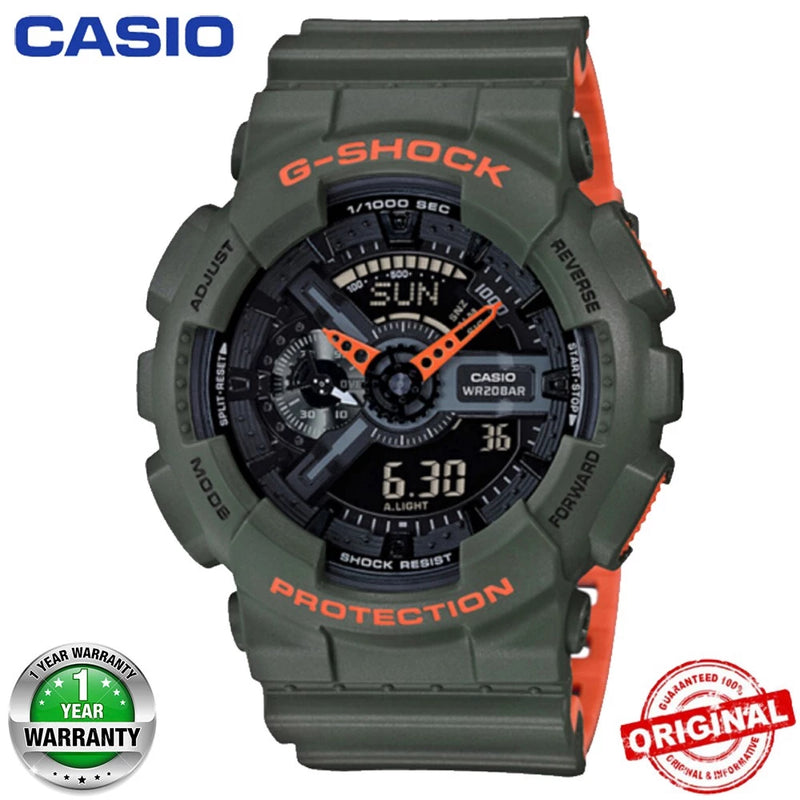 Original GA G-Shock GA110 Digital Sports Wristwatches Green