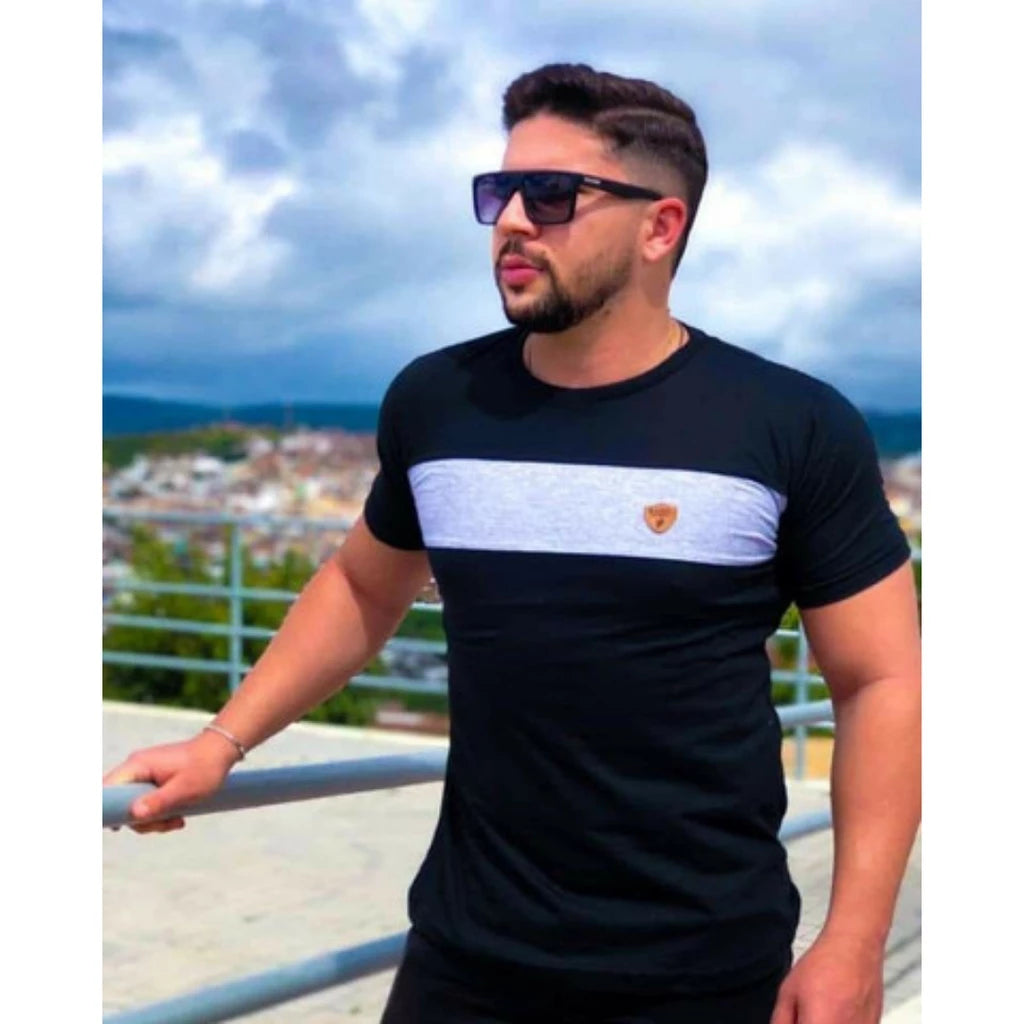 Camiseta Masculina Em Algodão Fio 30 Penteado Com Elastano Diversas Cores Preço De Fábrica