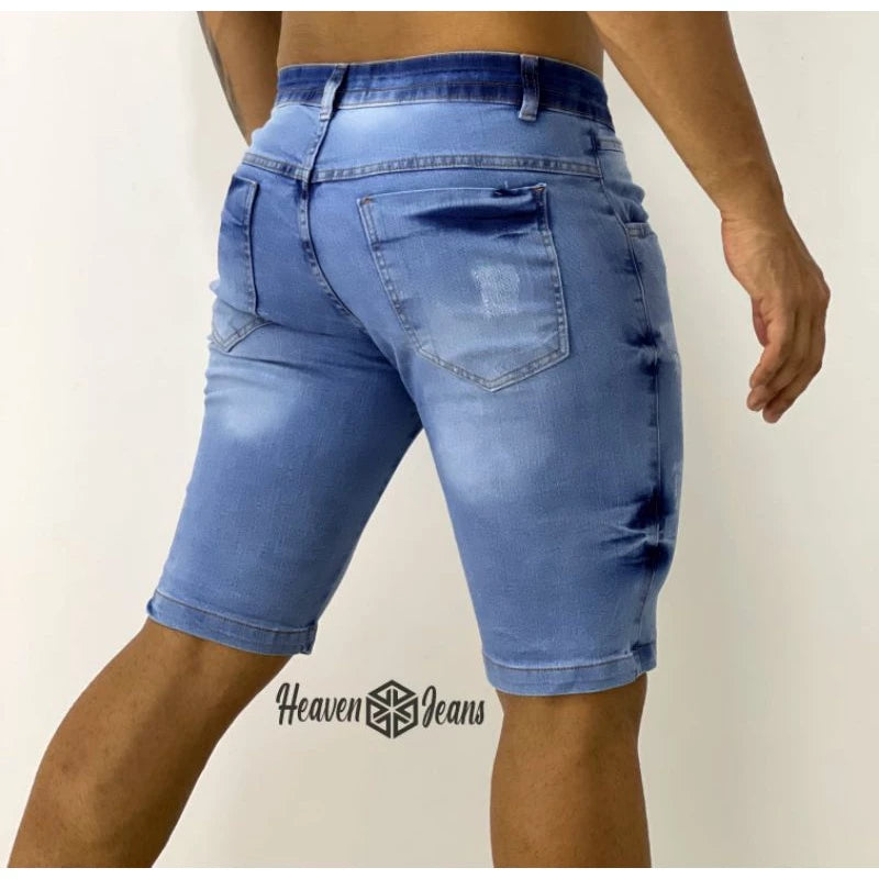 Bermuda Jeans SKY BLUE CLARA com 2% elastano