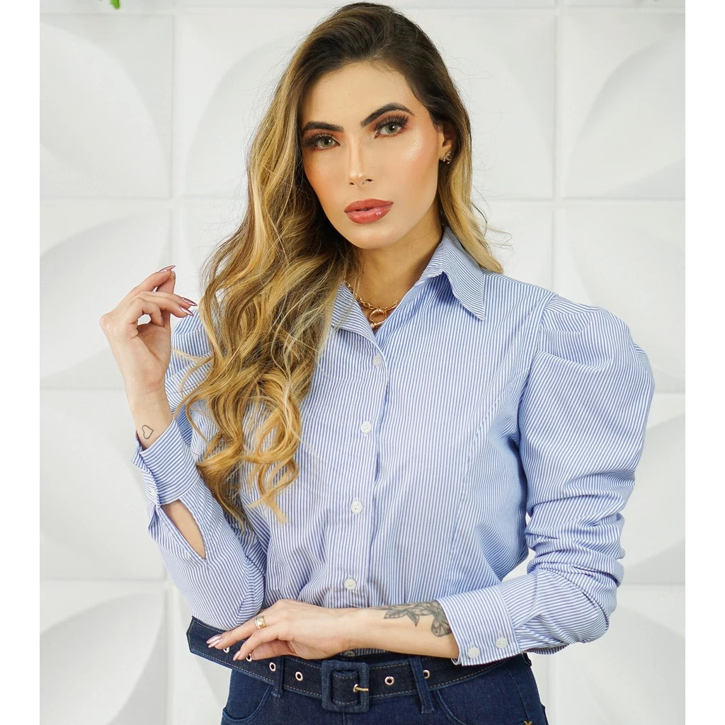 Camisa Social Feminina Bufante Princesa