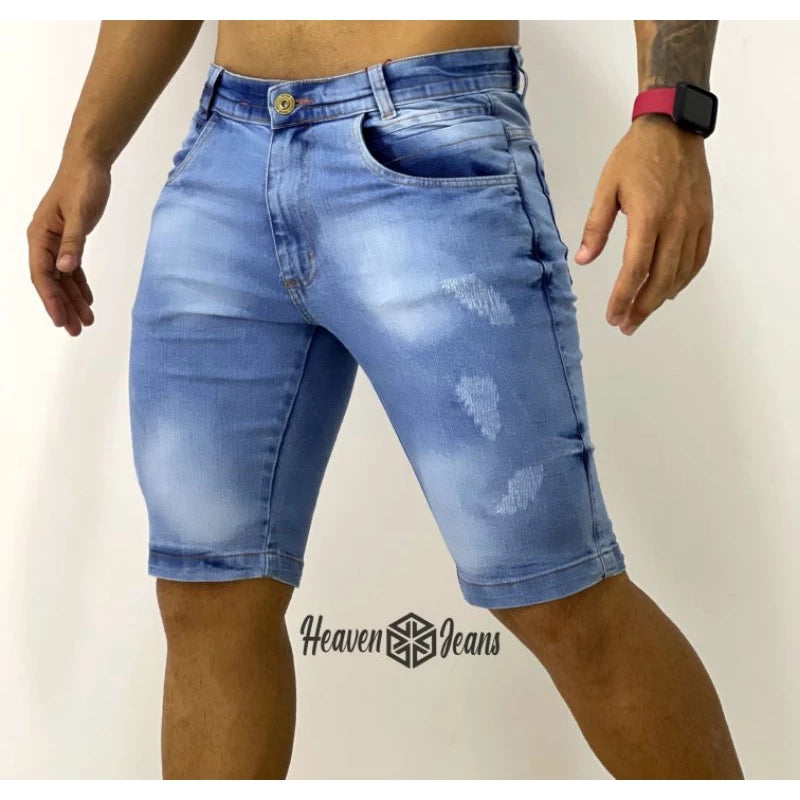 Bermuda Jeans SKY BLUE CLARA com 2% elastano