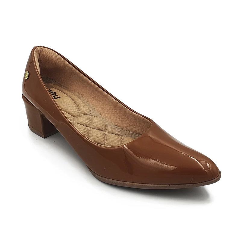 Women's Pumps, Soft, Comfort, Low Heel, Varnish - Lofty