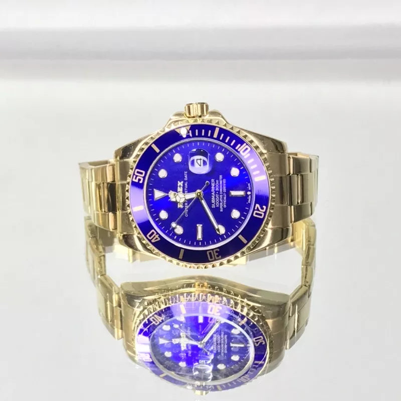 Relógio Rolex Submariner Dourado + Corrente